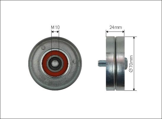 Caffaro 66-96 - Ролик, поликлиновый ремень autospares.lv