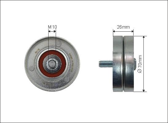 Caffaro 60-05 - Ролик, поликлиновый ремень autospares.lv