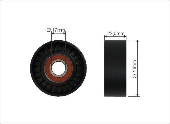 Caffaro 259-00 - Ролик, поликлиновый ремень autospares.lv