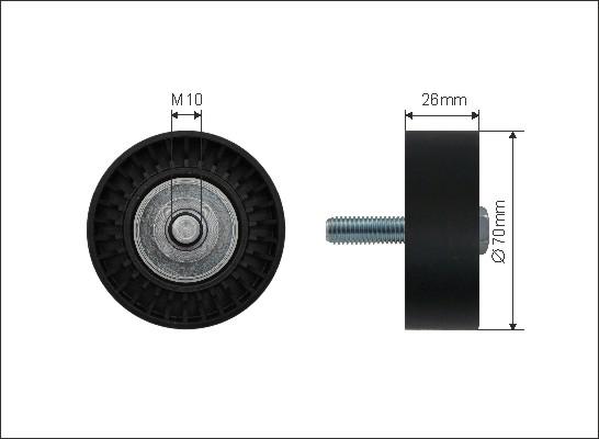 Caffaro 01-11 - Ролик, поликлиновый ремень autospares.lv