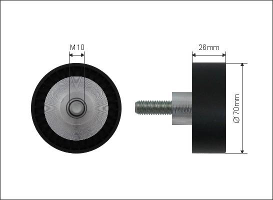 Caffaro 01-13 - Ролик, поликлиновый ремень autospares.lv