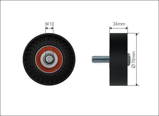 Caffaro 144-11 - Ролик, поликлиновый ремень autospares.lv