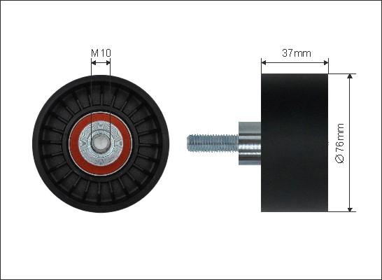 Caffaro 148-86 - Ролик, поликлиновый ремень autospares.lv