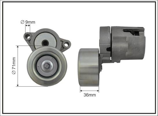 Caffaro 142800SP - Натяжитель, поликлиновый ремень autospares.lv