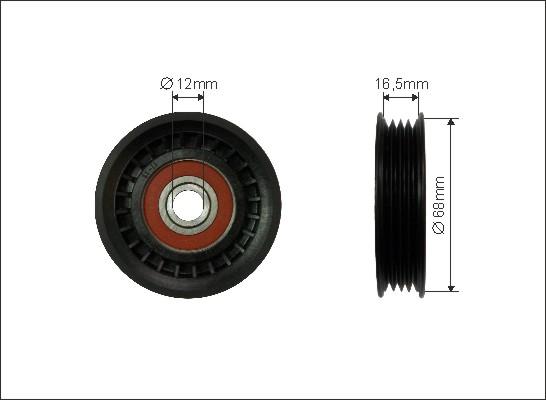 Caffaro 159-80 - Ролик, поликлиновый ремень autospares.lv