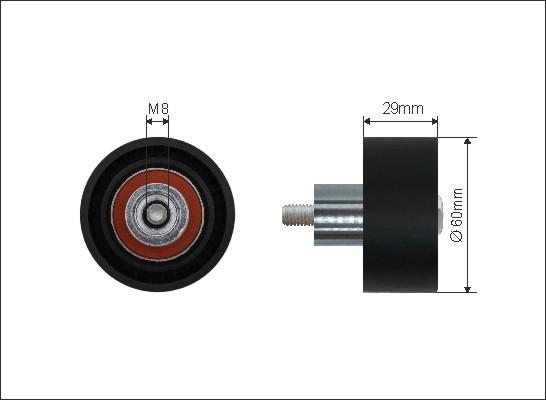 Caffaro 15-15 - Направляющий ролик, зубчатый ремень ГРМ autospares.lv