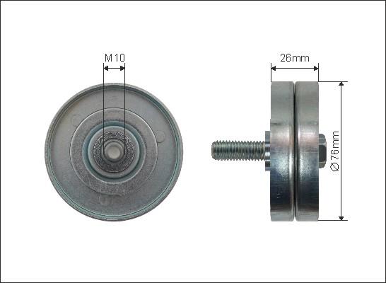 Caffaro 166-37 - Ролик, поликлиновый ремень autospares.lv