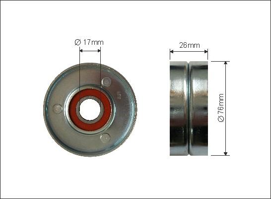 Caffaro 169-00 - Ролик, поликлиновый ремень autospares.lv