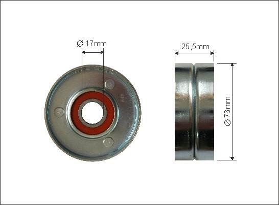 Caffaro 469-00 - Ролик, поликлиновый ремень autospares.lv