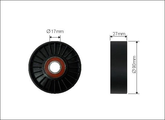 Caffaro 104-00 - Ролик, поликлиновый ремень autospares.lv