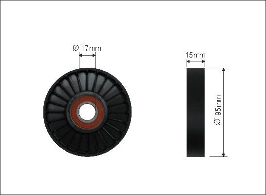 Caffaro 103-00 - Ролик, поликлиновый ремень autospares.lv