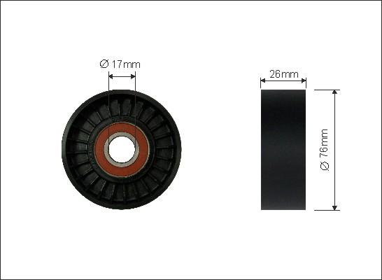 Caffaro 102-00 - Ролик, поликлиновый ремень autospares.lv