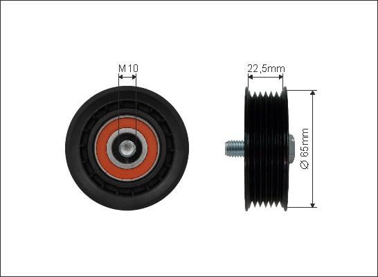 Caffaro 119-00 - Ролик, поликлиновый ремень autospares.lv