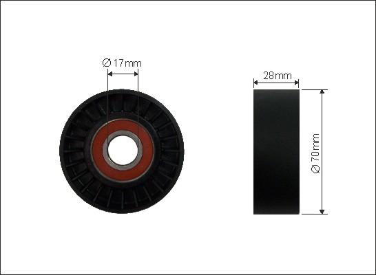 Caffaro 11-90 - Ролик, поликлиновый ремень autospares.lv