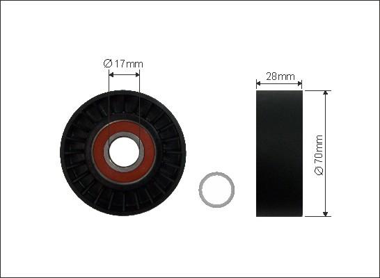 Caffaro 116-00 - Ролик, поликлиновый ремень autospares.lv