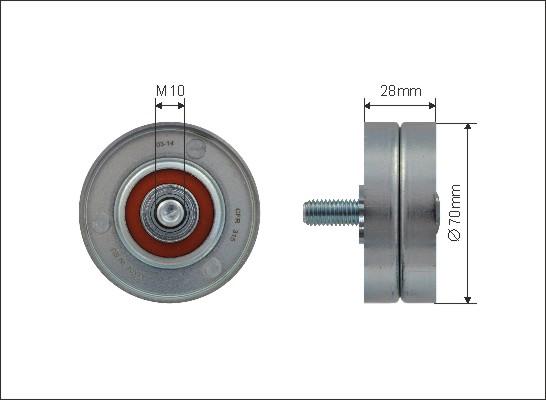 Caffaro 11-60 - Ролик, поликлиновый ремень autospares.lv