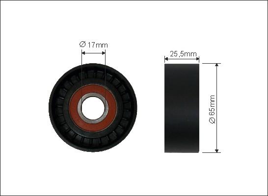 Caffaro 111-00 - Ролик, поликлиновый ремень autospares.lv