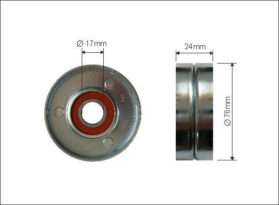 Caffaro 286-00 - Ролик, поликлиновый ремень autospares.lv