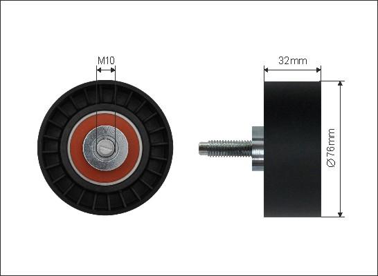 Caffaro 18-24 - Направляющий ролик, зубчатый ремень ГРМ autospares.lv