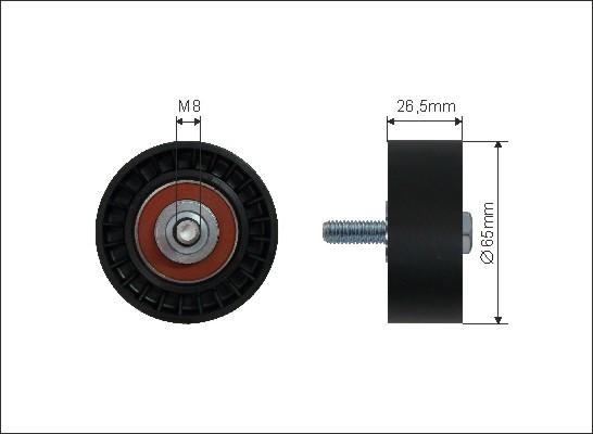 Caffaro 13-58 - Ролик, поликлиновый ремень autospares.lv