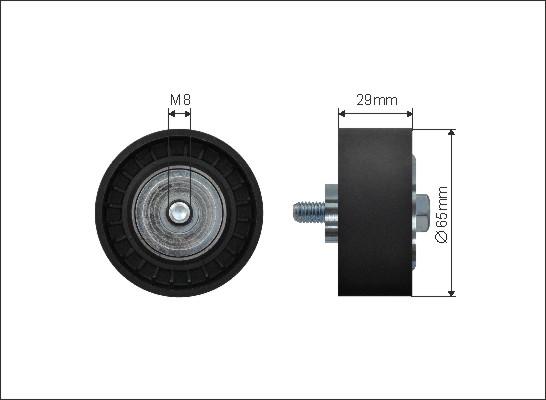 Caffaro 13-12 - Ролик, поликлиновый ремень autospares.lv