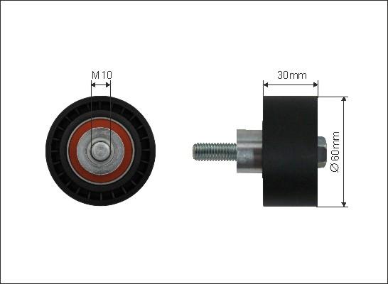 Caffaro 127-10 - Направляющий ролик, зубчатый ремень ГРМ autospares.lv