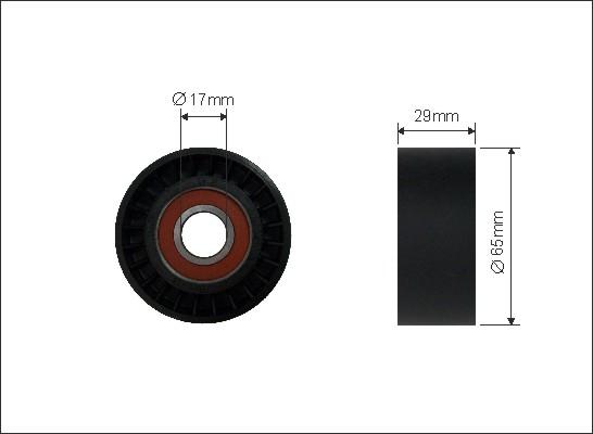 Caffaro 175-00 - Ролик, поликлиновый ремень autospares.lv