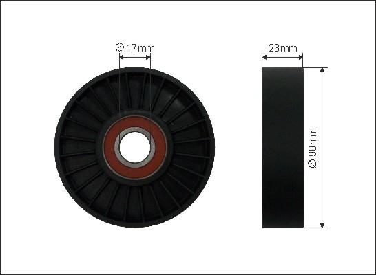 Caffaro 17-00 - Ролик, поликлиновый ремень autospares.lv