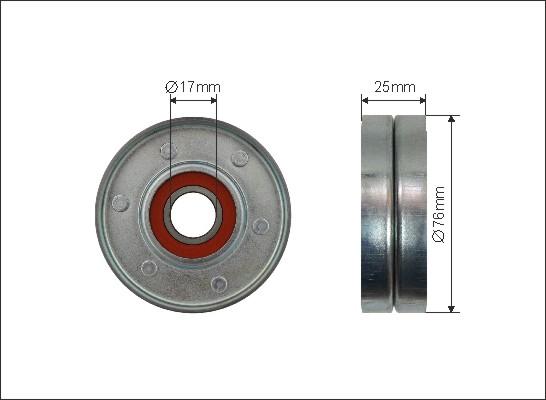 Caffaro 171-00 - Ролик, поликлиновый ремень autospares.lv