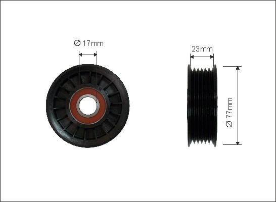 Caffaro 178-00 - Ролик, поликлиновый ремень autospares.lv