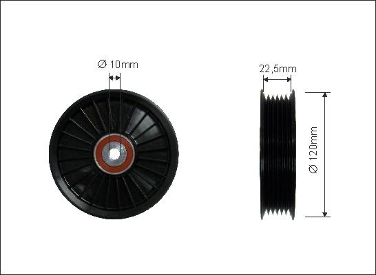 Caffaro 89-99 - Ролик, поликлиновый ремень autospares.lv