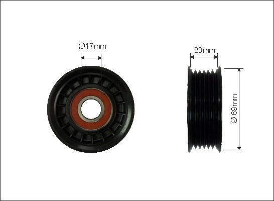 Caffaro 84-98 - Ролик, поликлиновый ремень autospares.lv