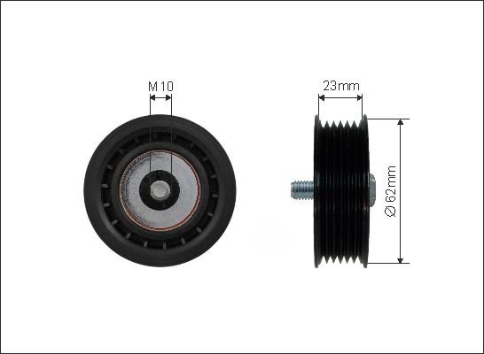 Caffaro 80-05 - Ролик, поликлиновый ремень autospares.lv