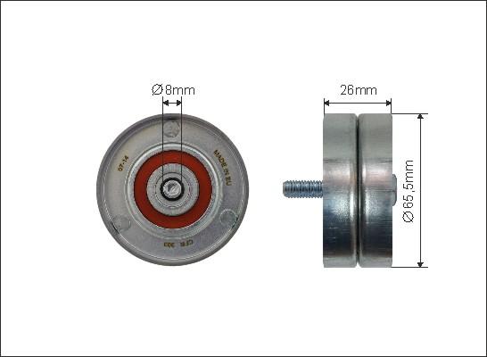 Caffaro 394-58 - Ролик, поликлиновый ремень autospares.lv