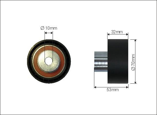 Caffaro 353-121 - Направляющий ролик, зубчатый ремень ГРМ autospares.lv