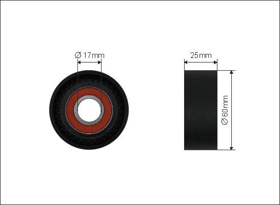 Caffaro 334-00 - Ролик, поликлиновый ремень autospares.lv