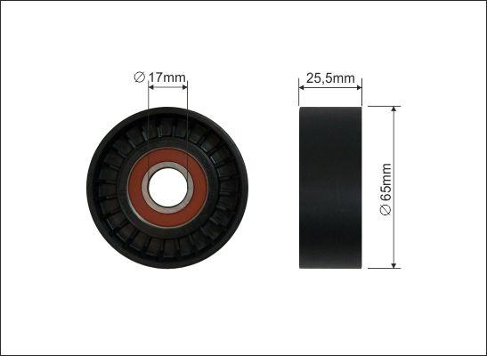 Caffaro 335-00 - Ролик, поликлиновый ремень autospares.lv