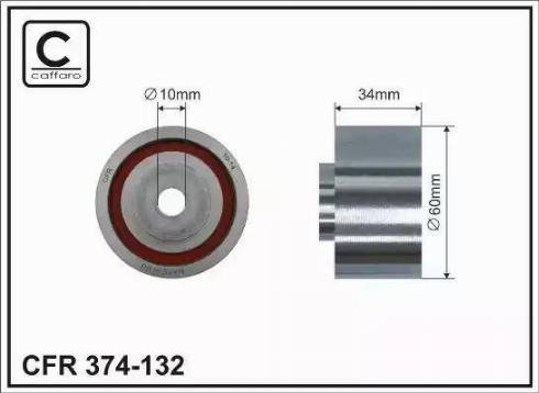 Caffaro 374-132 - Направляющий ролик, зубчатый ремень ГРМ autospares.lv