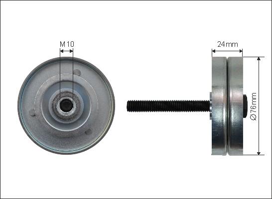 Caffaro 252-53 - Ролик, поликлиновый ремень autospares.lv