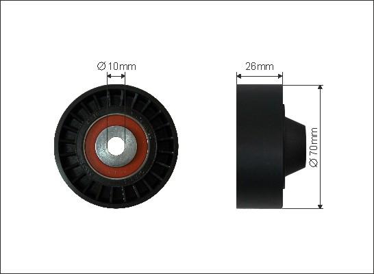 Caffaro 262-26 - Ролик, поликлиновый ремень autospares.lv