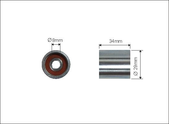 Caffaro 219-95 - Направляющий ролик, зубчатый ремень ГРМ autospares.lv