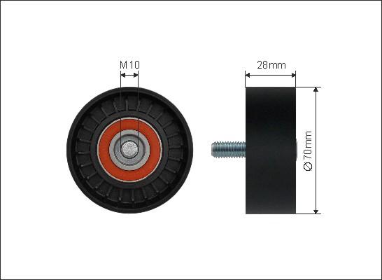 Caffaro 211-00 - Ролик, поликлиновый ремень autospares.lv