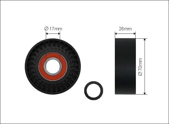 Caffaro 284-00 - Ролик, поликлиновый ремень autospares.lv