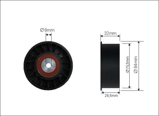 Caffaro 28-22 - Направляющий ролик, зубчатый ремень ГРМ autospares.lv