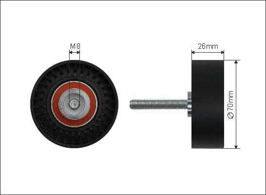 Caffaro 234-20 - Ролик, поликлиновый ремень autospares.lv