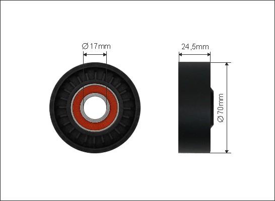 Caffaro 231-00 - Ролик, поликлиновый ремень autospares.lv