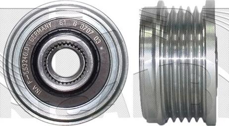 Caliber 88298 - Шкив генератора, муфта autospares.lv