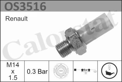 Calorstat by Vernet OS3516 - Датчик, давление масла autospares.lv