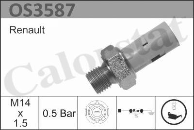 Calorstat by Vernet OS3587 - Датчик, давление масла autospares.lv