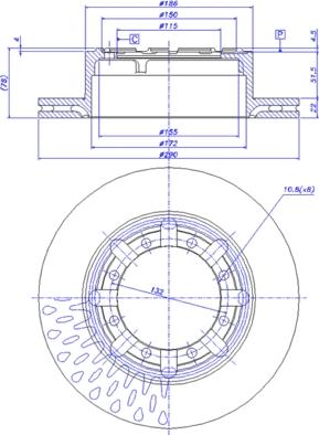 CAR 142.543 - Тормозной диск autospares.lv